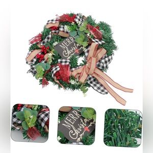 Outdoor Christmas Wreath Winter Wreaths, Room Cross Xmas Handcrafted Creative
